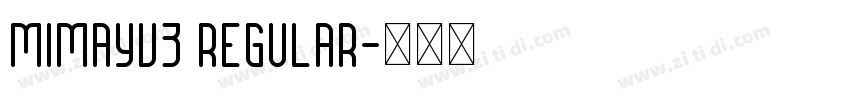 mimayv3 Regular字体转换